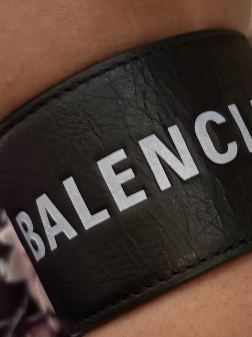💜Authentic Balenciaga Black Logo Cuff Bracelet💜 - Picture 6 of 8